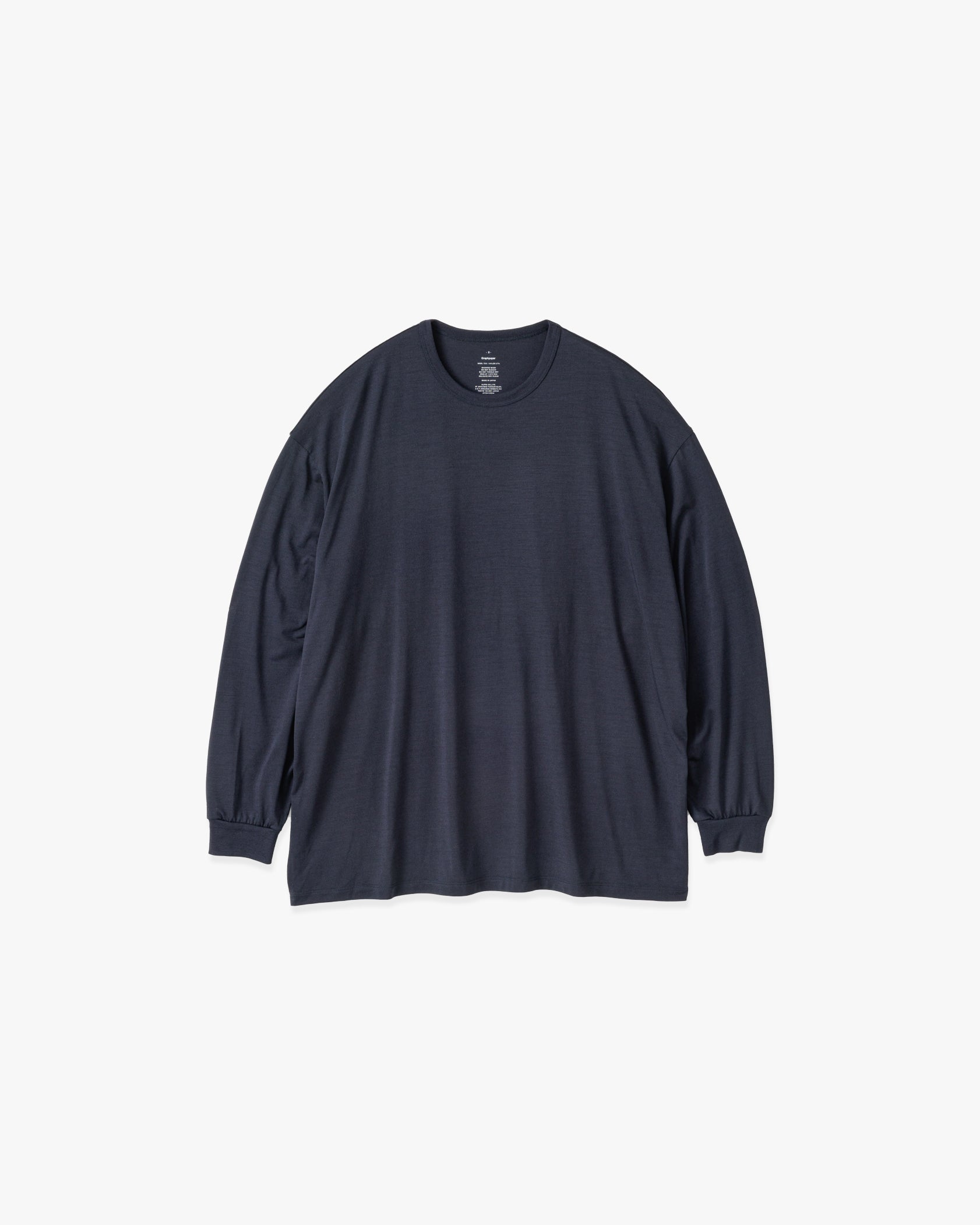 新品未使用Graphpaper Wool Cordura L/S Tee Graphpaper - Wool Cordura® L/S Tee / BLACK | Stripe Online Store