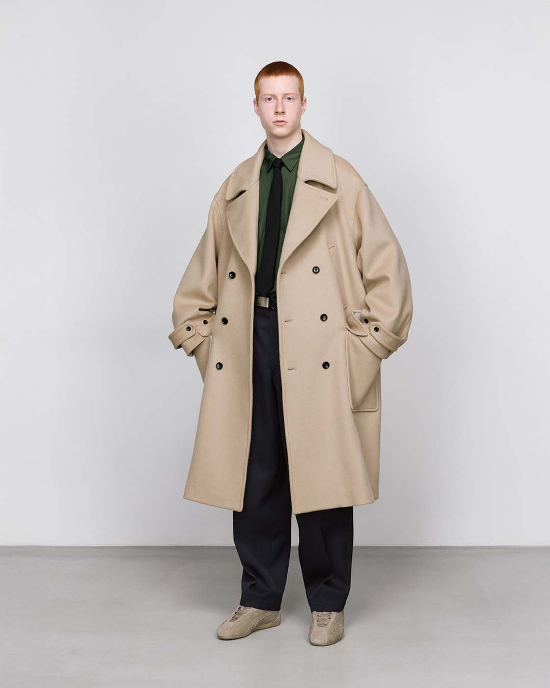 ジャケット・アウター Graphpaper LightMelton PeaCoat 25-26AW Light Melton Pea Coat – Graphpaper