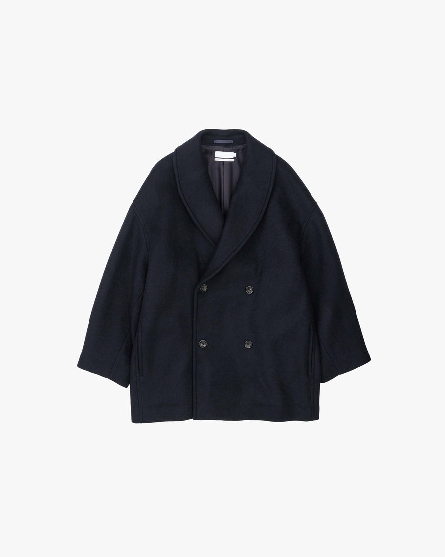 Light Melton Shawl Collar Coat