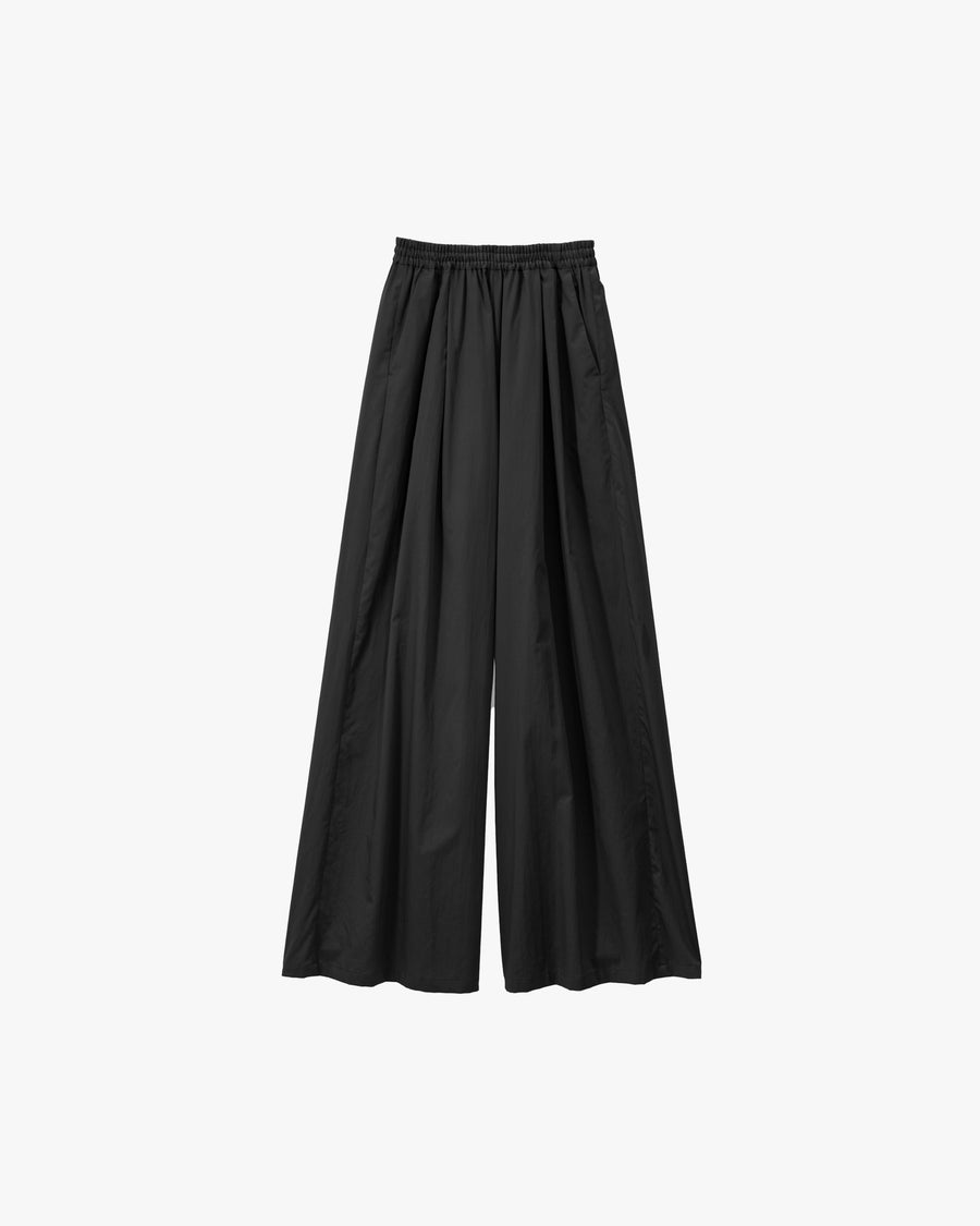 Silicon Poplin Two Tuck Easy Wide Pants