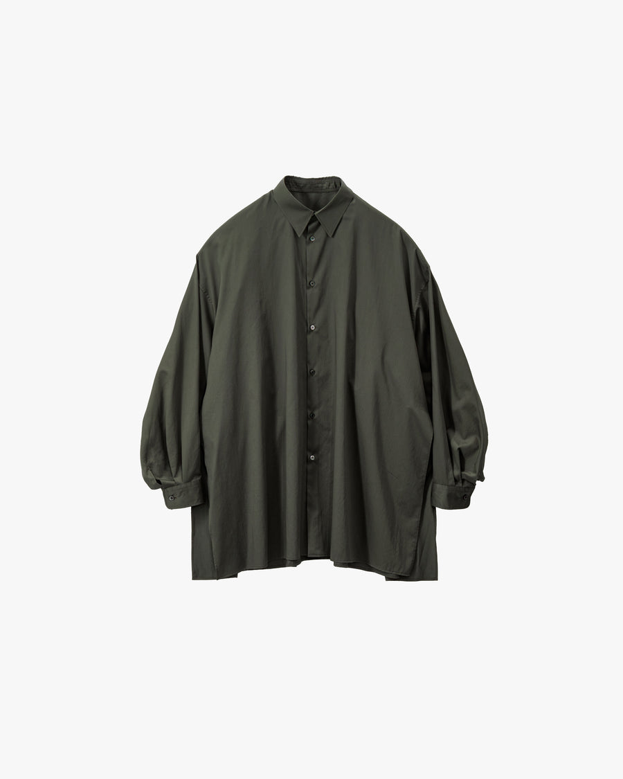 Silicon Poplin Deep Slit Regular Collar Shirt