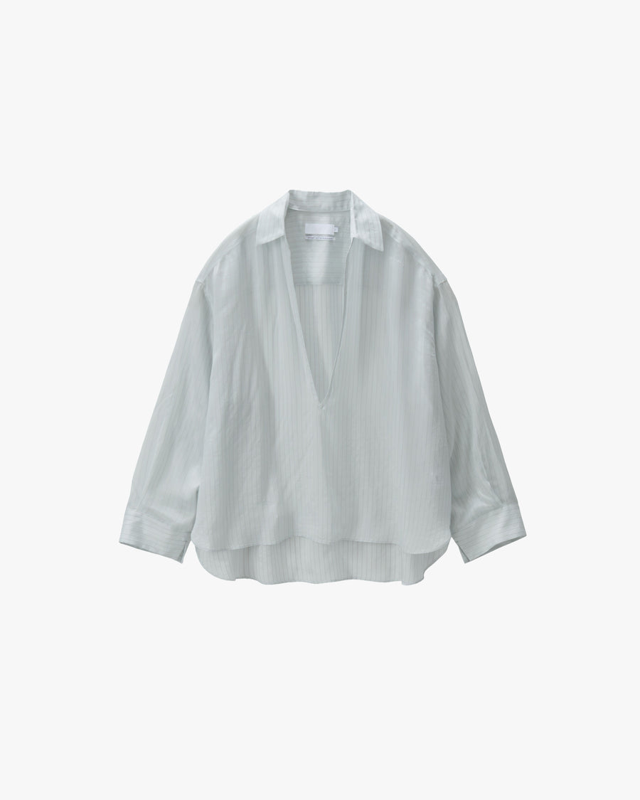 Cupro Striped Skipper Blouse