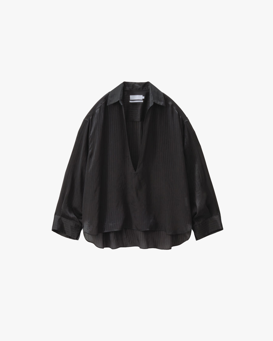 Cupro Striped Skipper Blouse