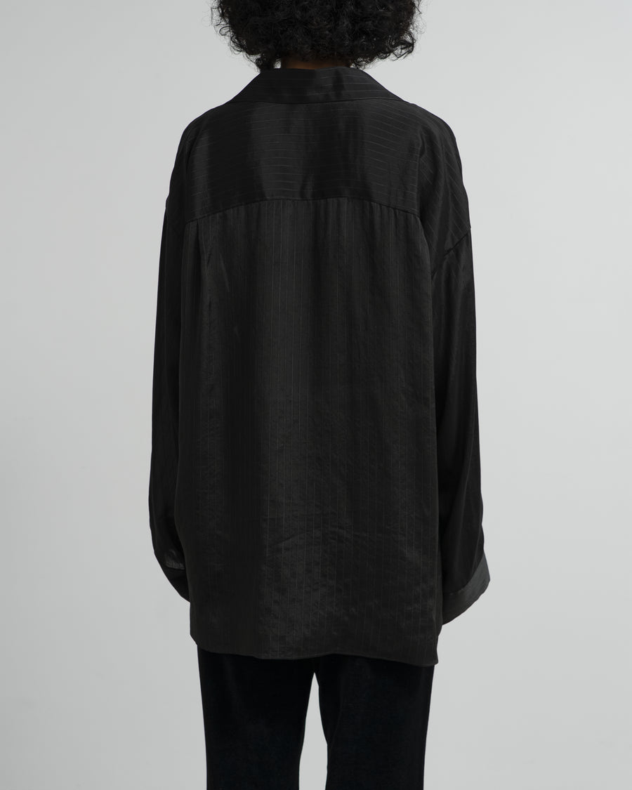 Cupro Striped Skipper Blouse