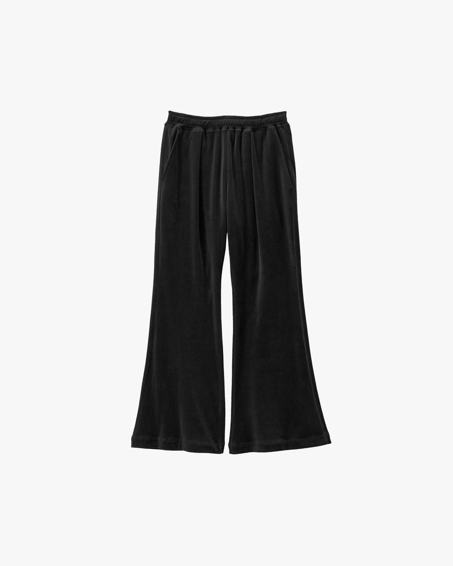 Compact Velour Flare Pants