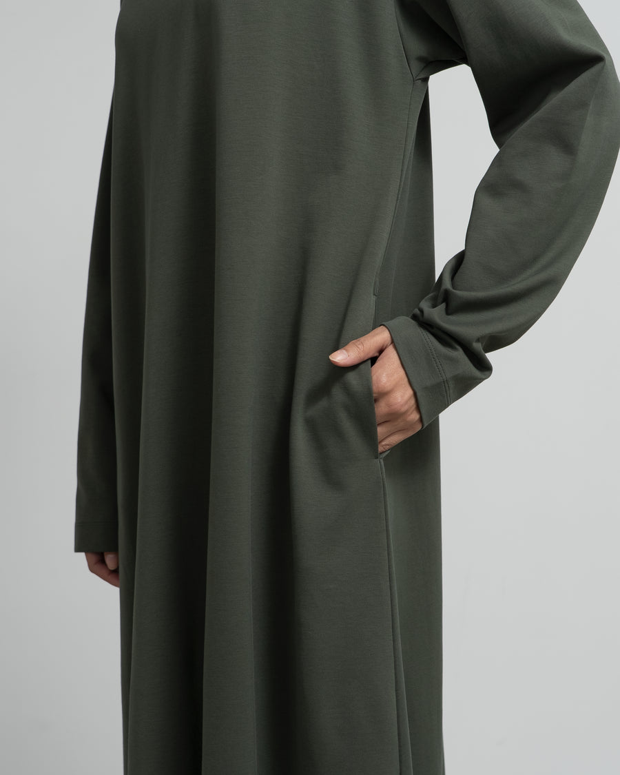 Brushed Mockrody High Neck Dress