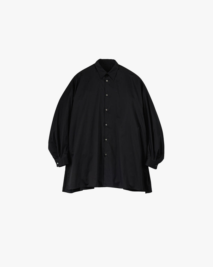 Silicon Poplin Deep Slit Regular Collar Shirt