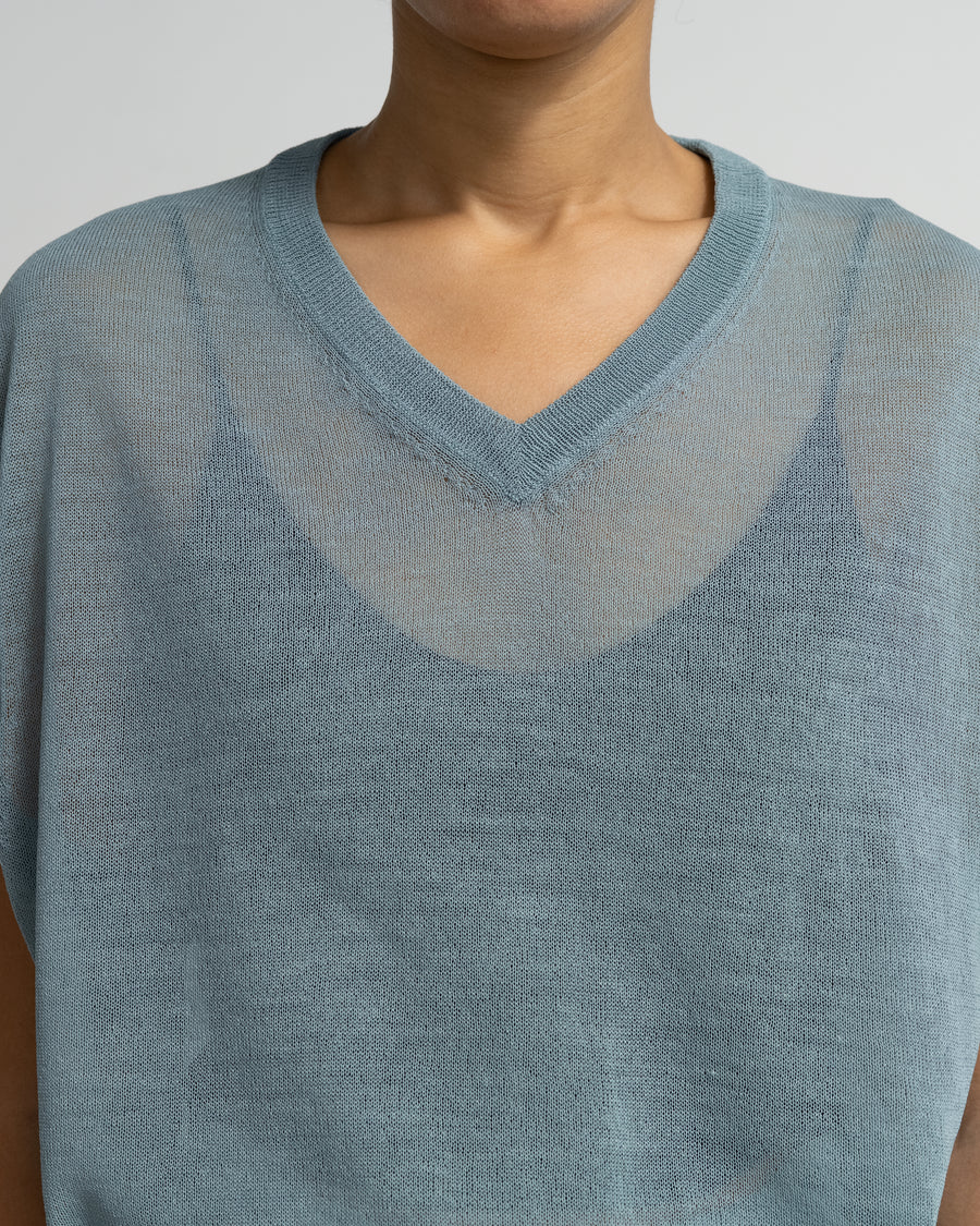 SALE- Coiled Wool Nylon V Neck Knit Vest – Graphpaper