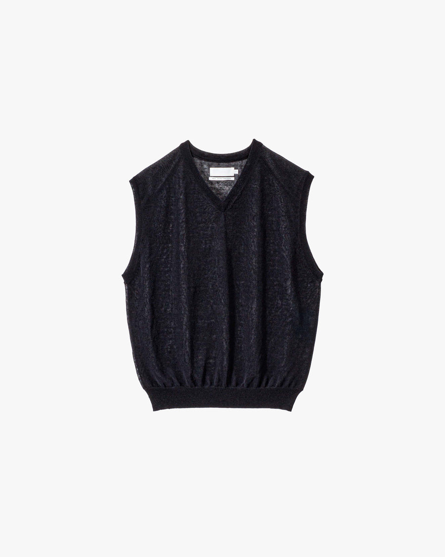 SALE- Coiled Wool Nylon V Neck Knit Vest – Graphpaper