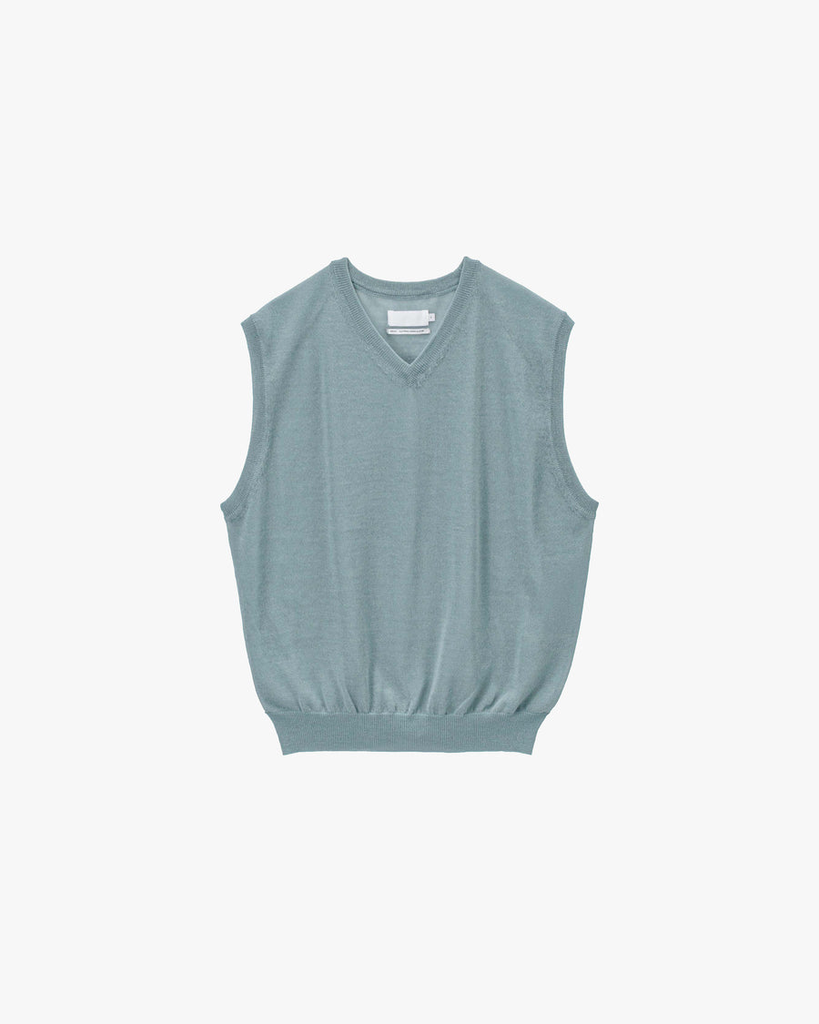 SALE- Coiled Wool Nylon V Neck Knit Vest – Graphpaper
