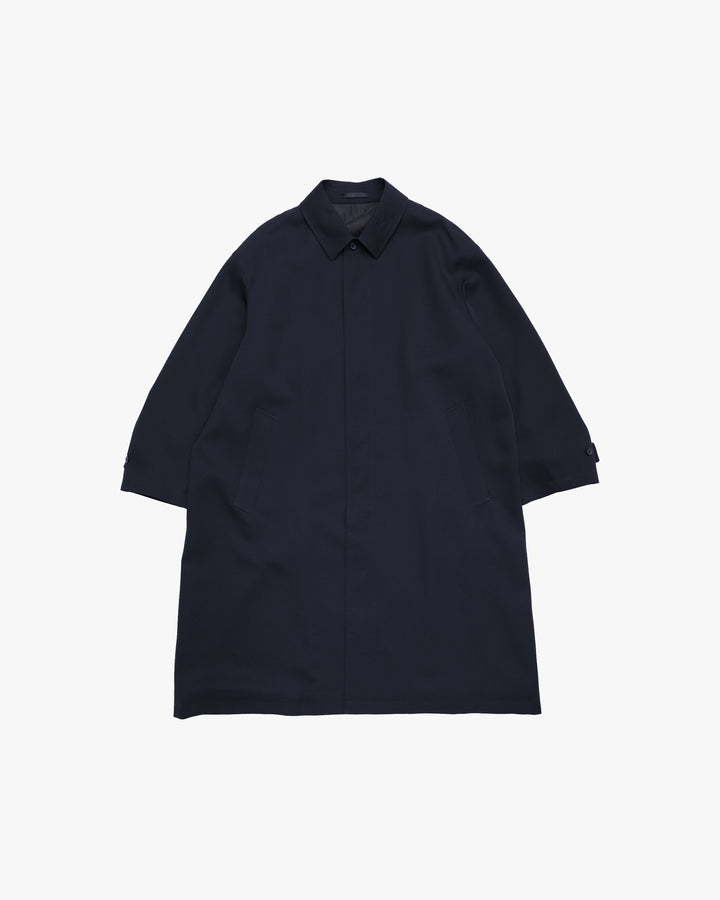 Scale Off Wool Balmacaan Coat