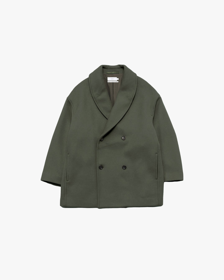 Light Melton Shawl Collar Coat