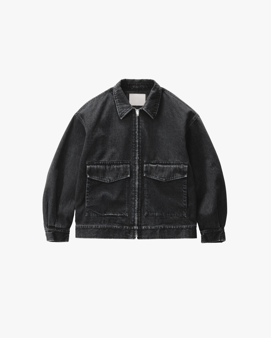 Selvage Denim Zip Jacket -DARK FADE-