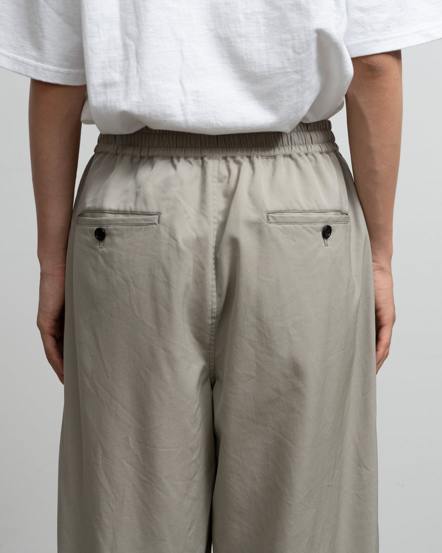 Fulled Wool Gabardine Wide Easy Pants