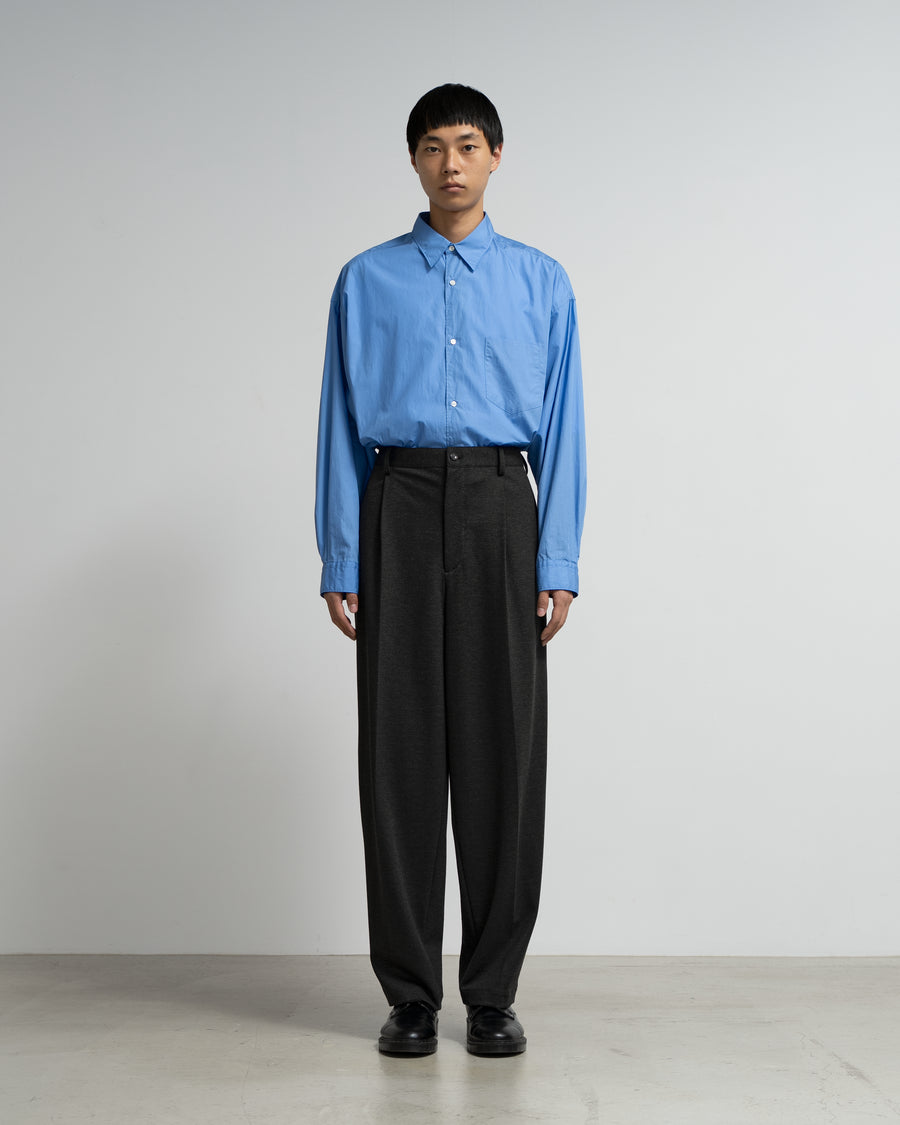 SIDOGRAS Melange Ponte Wide Tapered Slacks