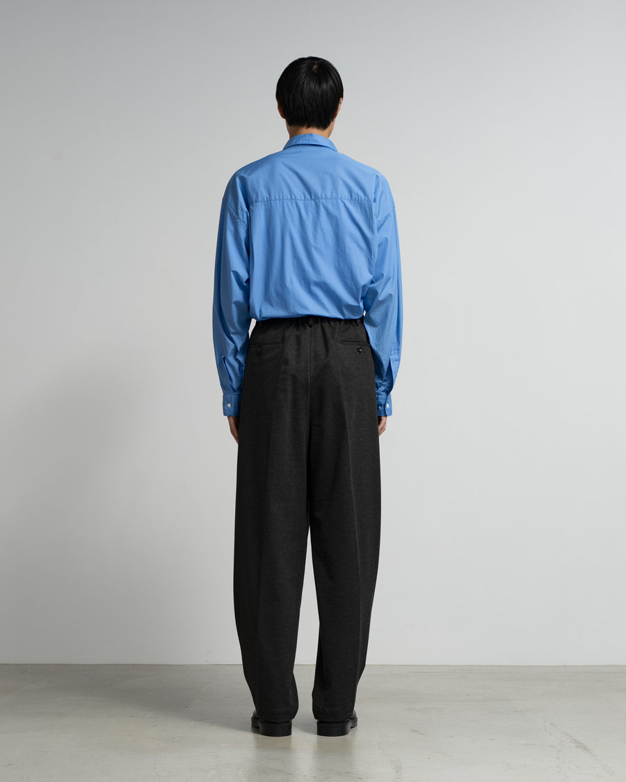 SIDOGRAS Melange Ponte Wide Tapered Slacks