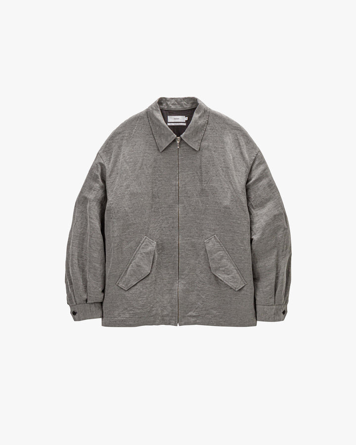 Linen Cupro Hopsack Harrington Jacket