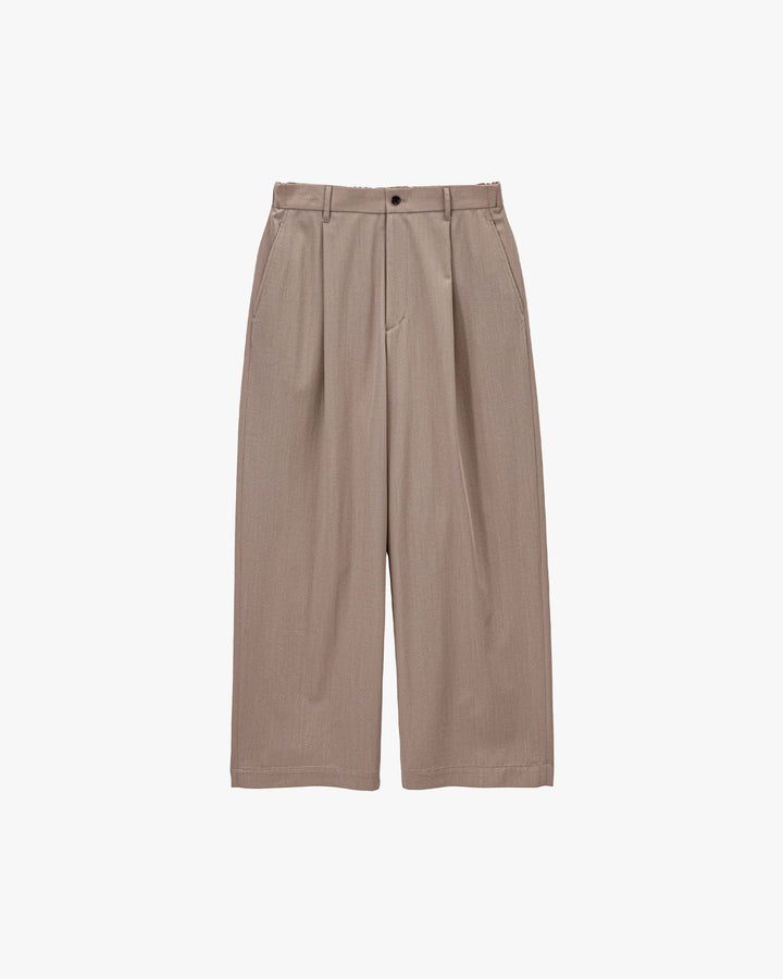 Techno Wool Twill Wide Tapered Trousers
