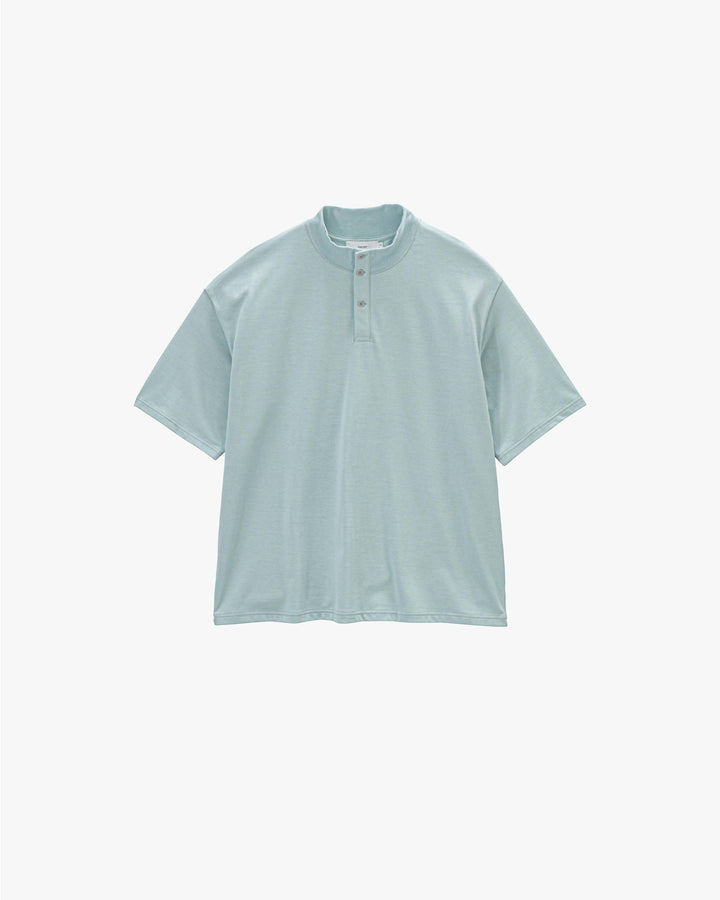 Tri Spun Cotton S/S Henley High Neck Tee