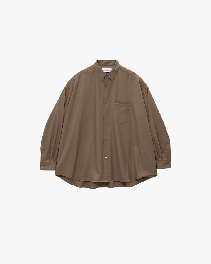 Extra Fine Wool L/S Oversized Regular Collar Shirt