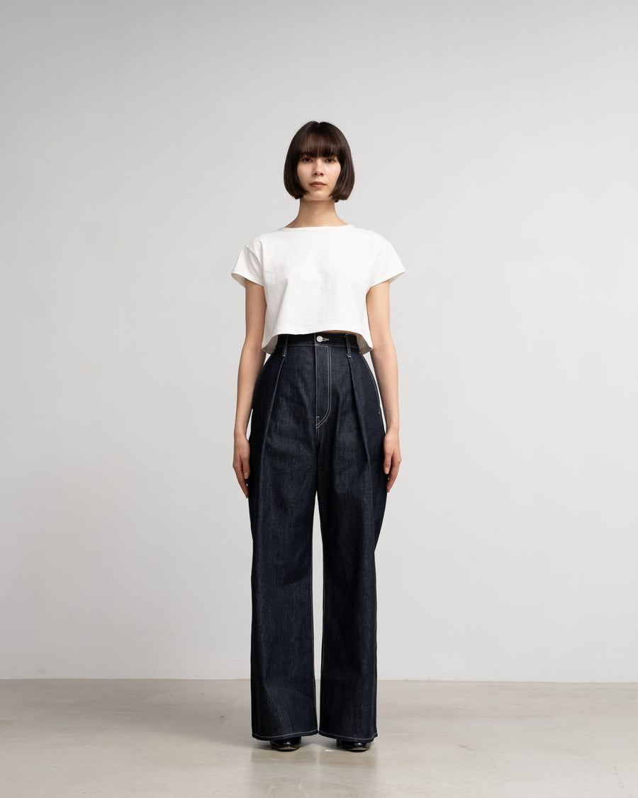 Selvage Denim Two Tuck Wide Pants