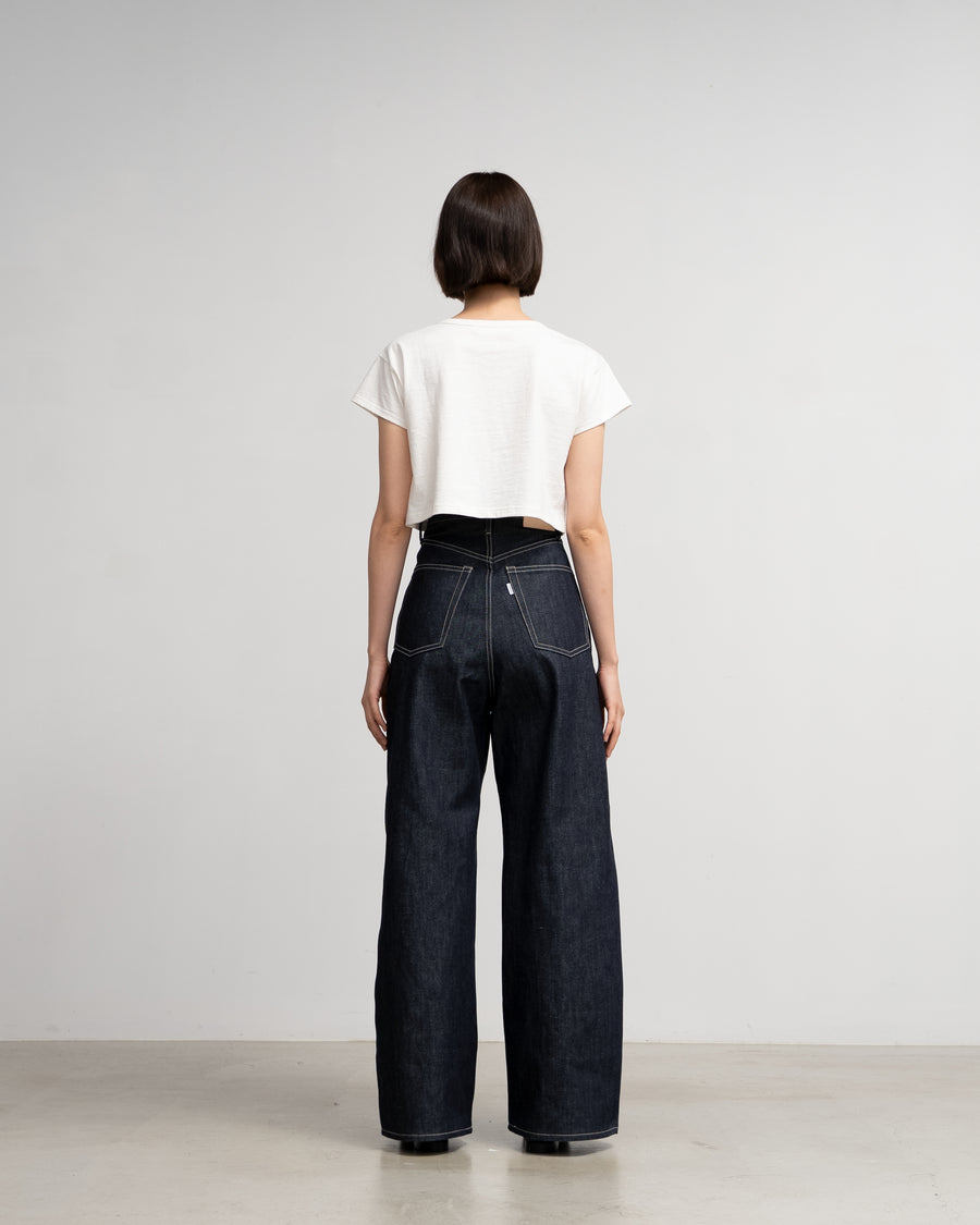 Selvage Denim Two Tuck Wide Pants