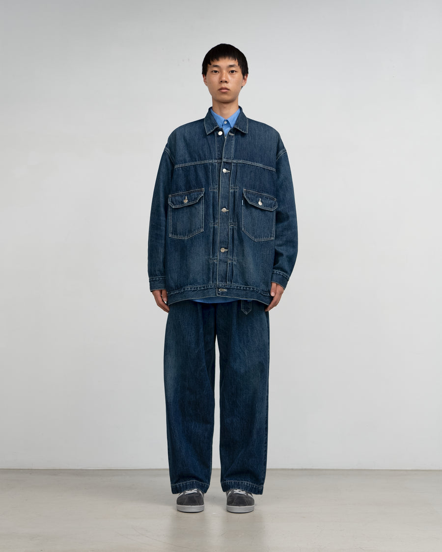 Selvage Denim Jacket-DARK FADE-