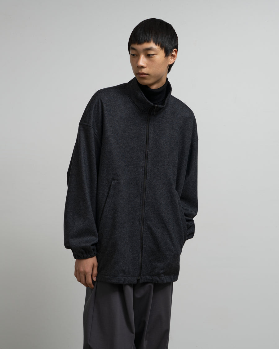 Wool Smooth Flannel Track Blouson