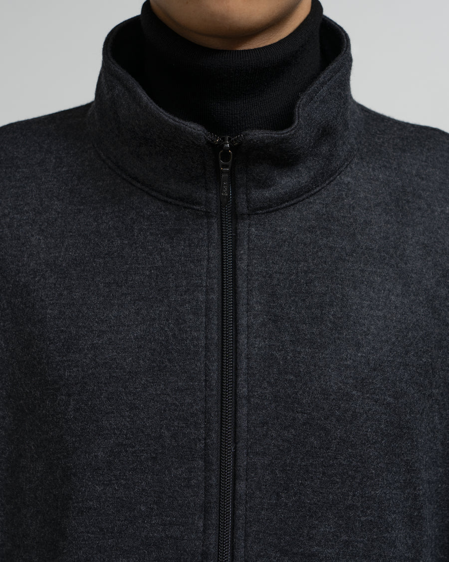 Wool Smooth Flannel Track Blouson