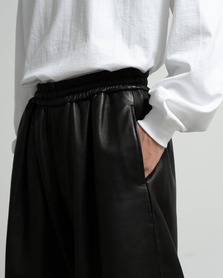 SALE- Lamb Leather Track Wide Shorts – Graphpaper