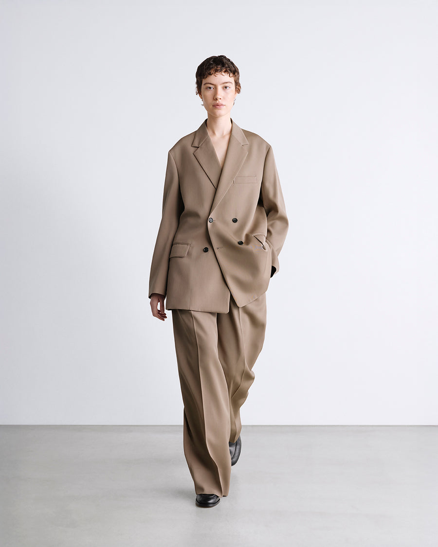 SALE- Resin Wool Gabardine Wide Straight Slacks – Graphpaper