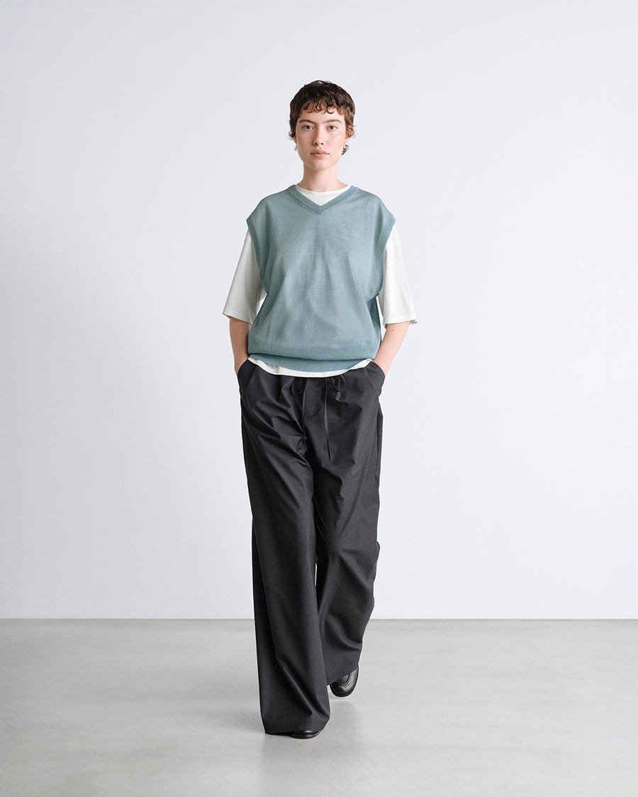 SALE- Coiled Wool Nylon V Neck Knit Vest – Graphpaper