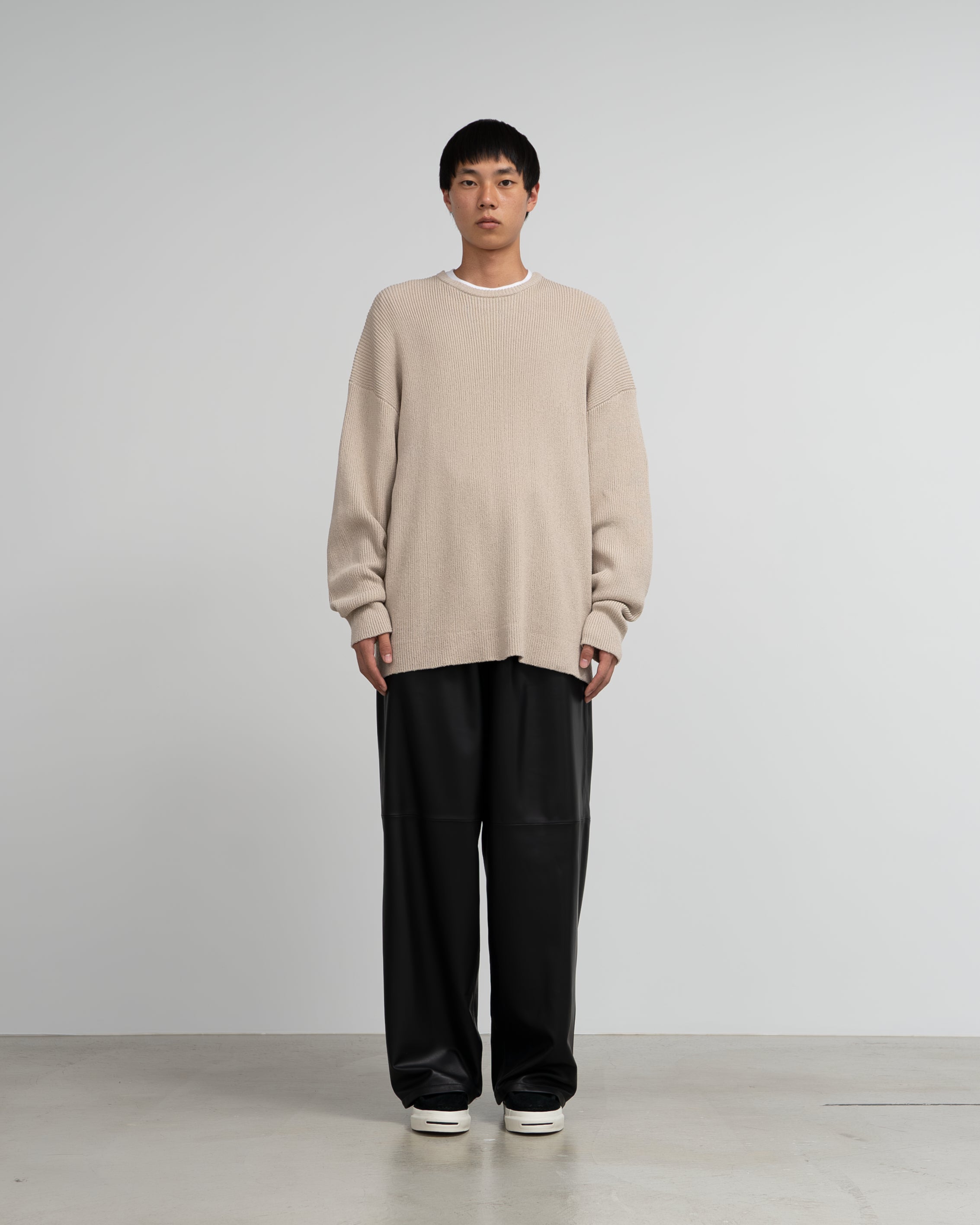 Linen Solotex Loose Rib Crew Neck – Graphpaper