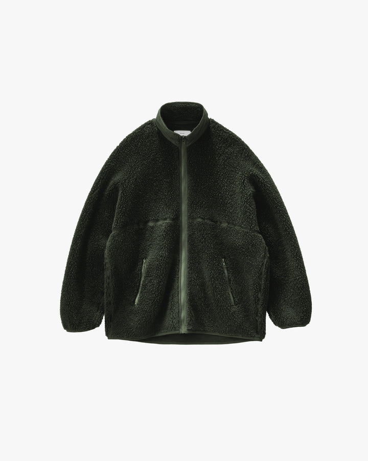 Wool Boa Zip-Up Blouson