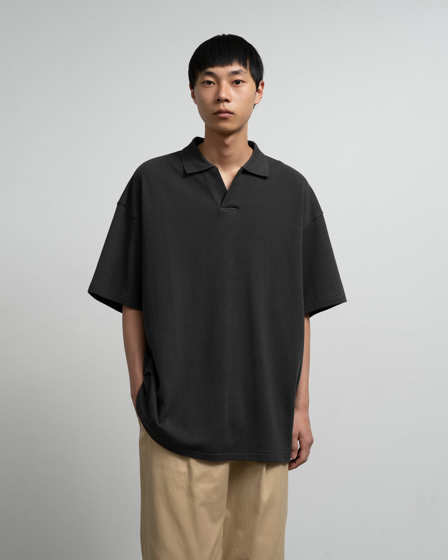 トップス Graphpaper Cotton Pique Jersey S/S Polo Cotton Pique Jersey S/S Skipper Polo – Graphpaper