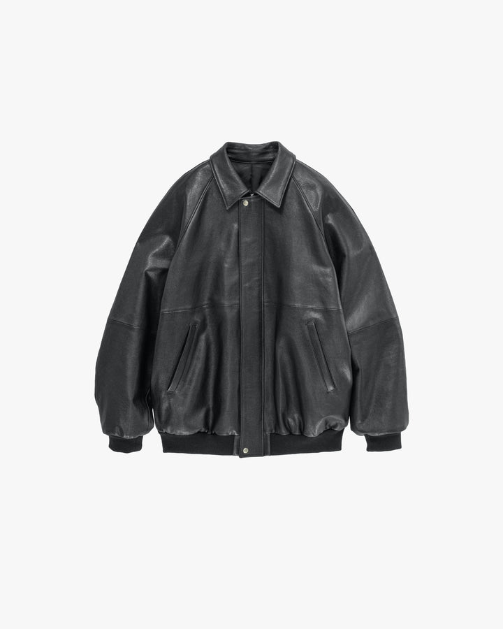 Cow Leather Raglan Blouson