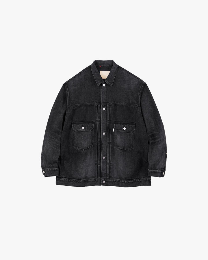 Selvage Denim Jacket-DARK FADE-