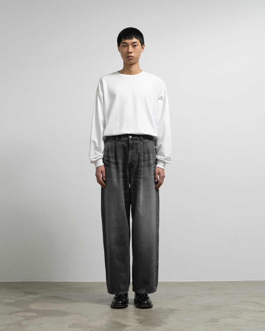 Selvage Denim Two Tuck Tapered Pants -LIGHT FADE- – Graphpaper