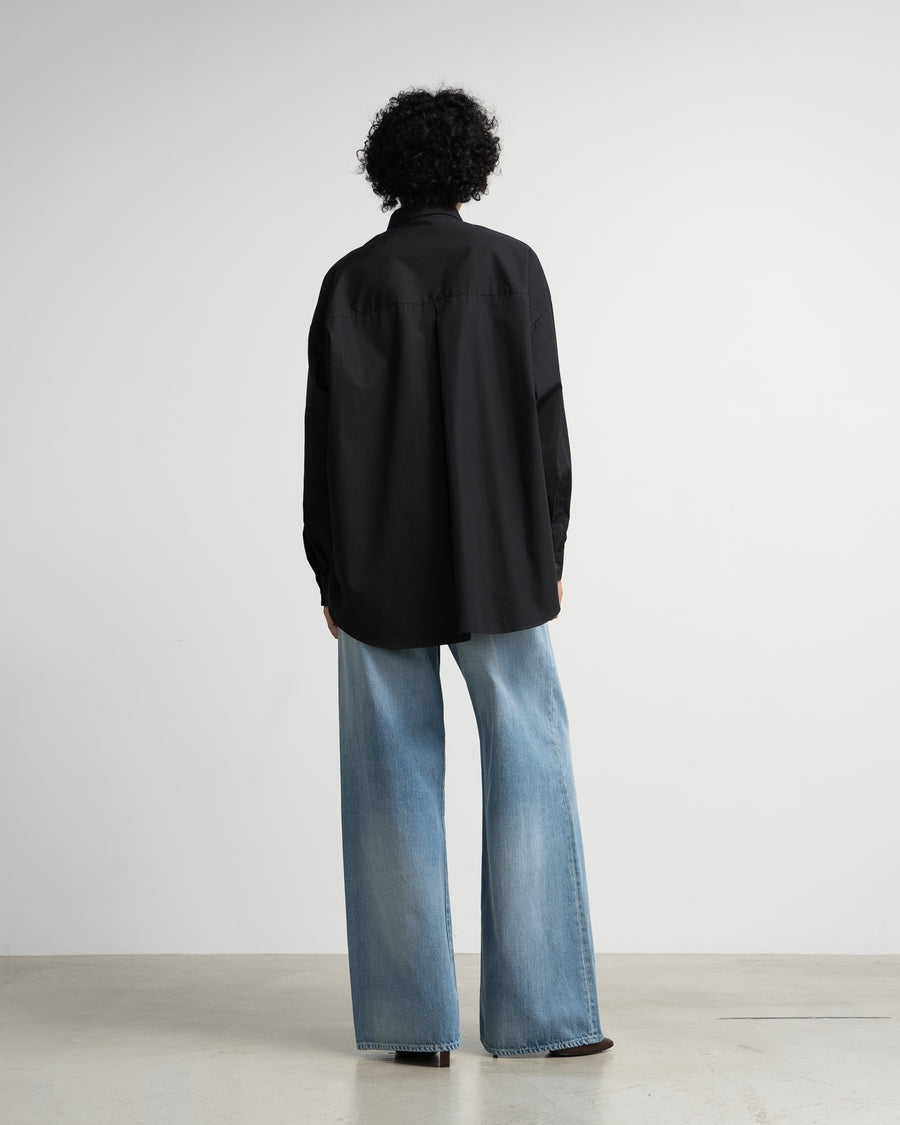 High Count Broad L/S Oversized Regular Collar Shirt