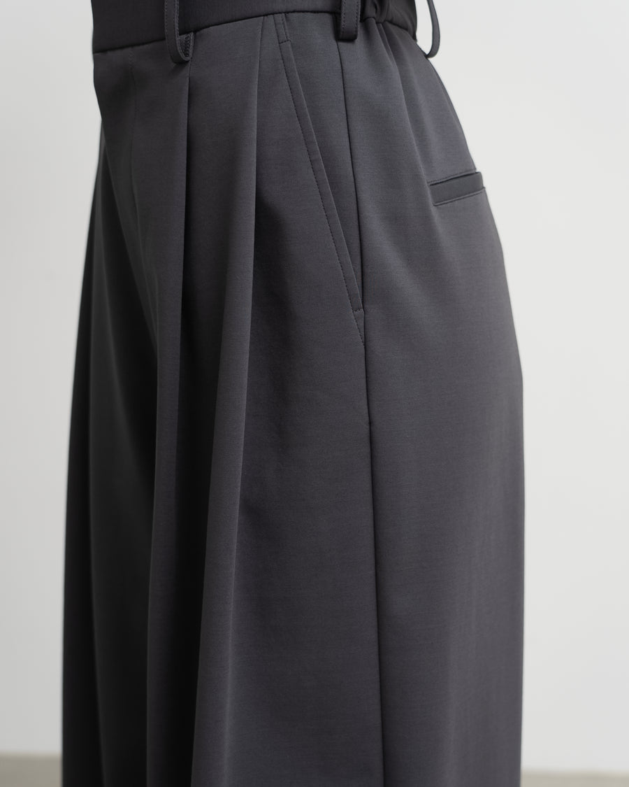 Compact Ponte Two Tuck Wide Pants