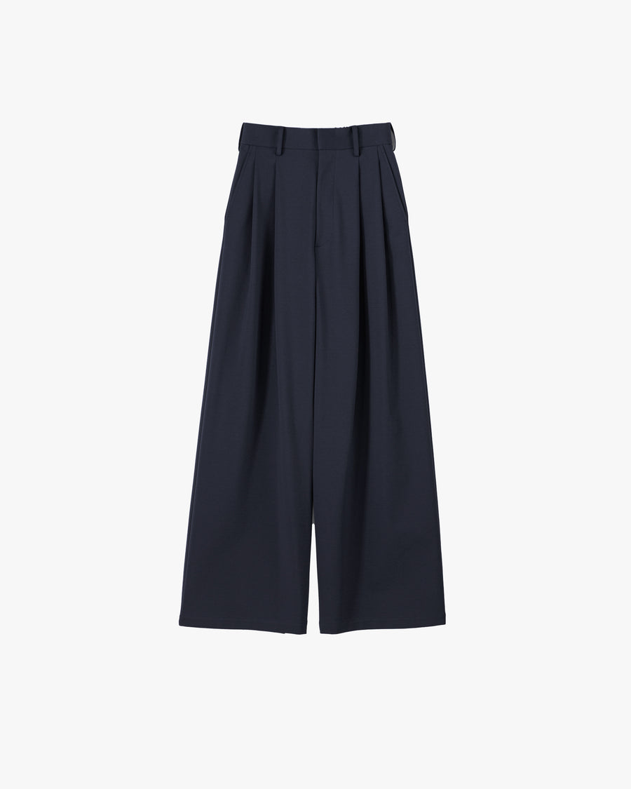 Compact Ponte Two Tuck Wide Pants