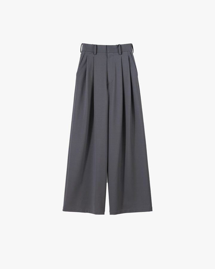 Compact Ponte Two Tuck Wide Pants