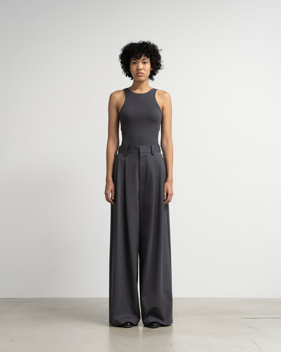 Compact Ponte Two Tuck Wide Pants