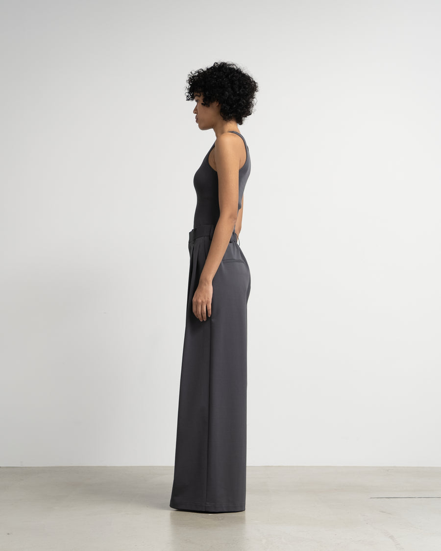Compact Ponte Two Tuck Wide Pants