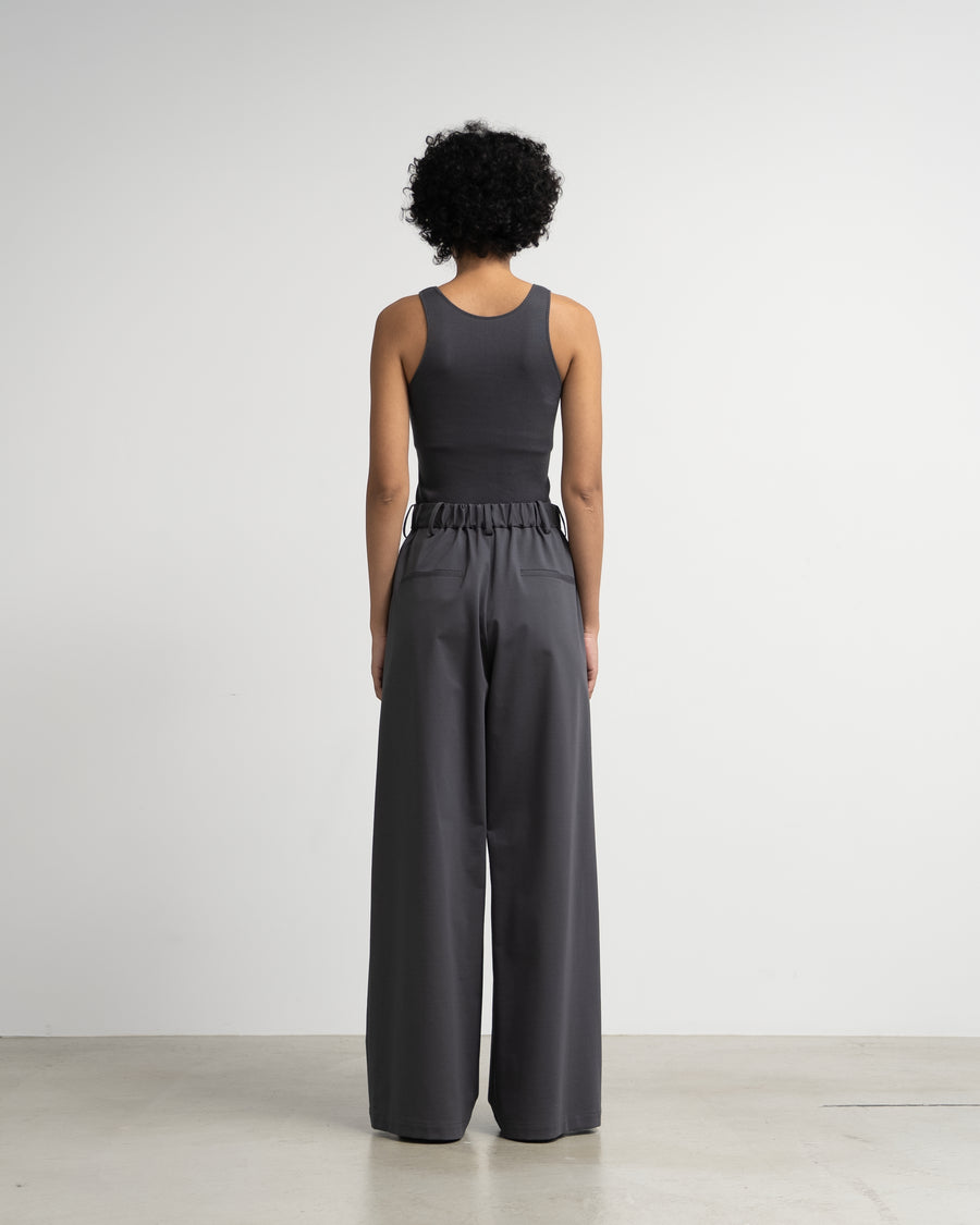 Compact Ponte Two Tuck Wide Pants