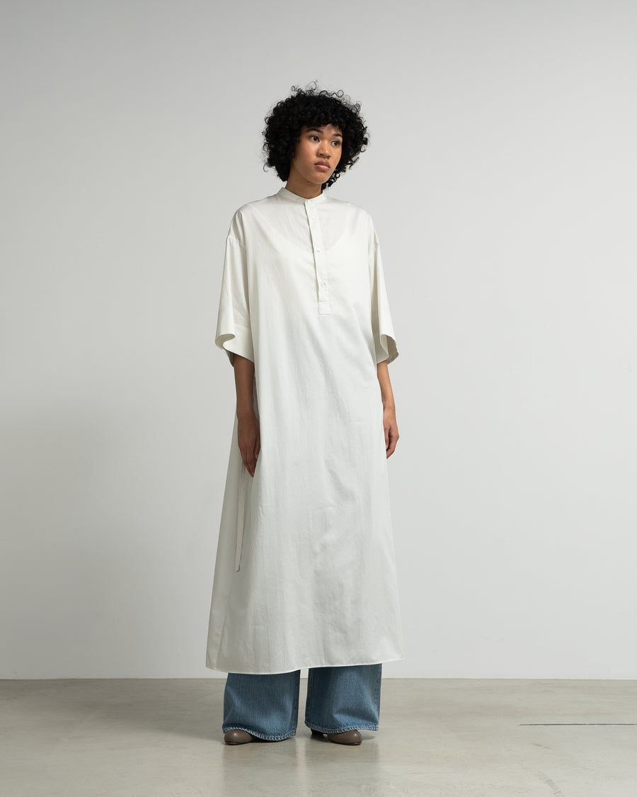 Silicon Poplin 3/4 Sleeve Smock Dress
