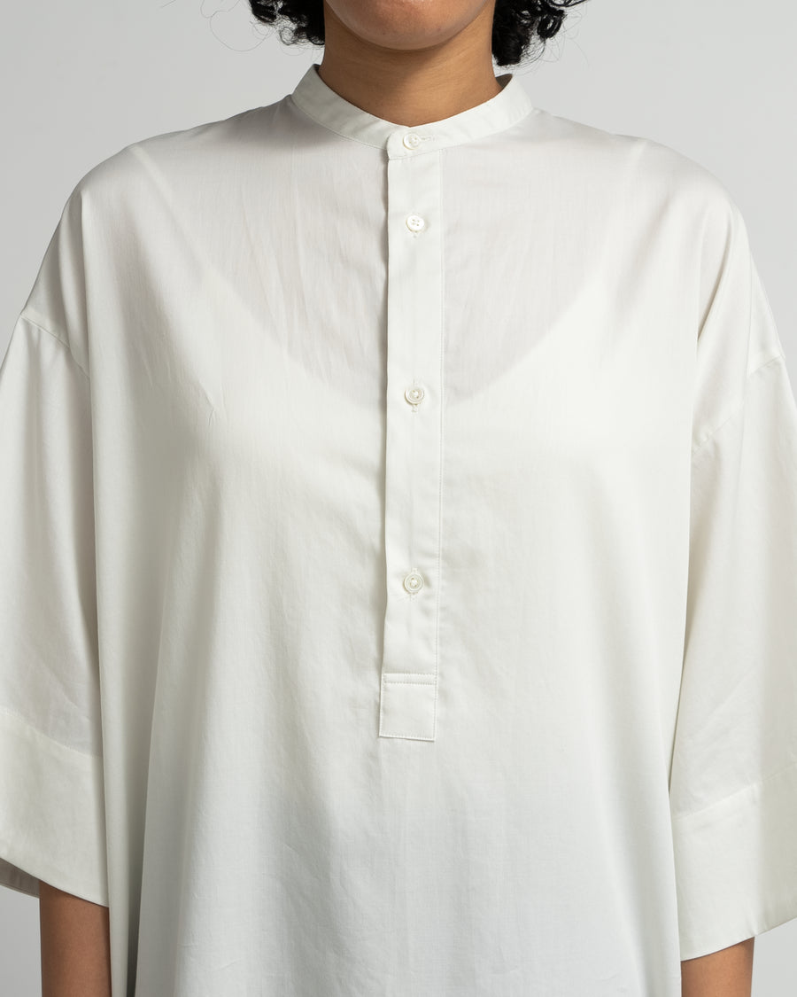 Silicon Poplin 3/4 Sleeve Smock Dress