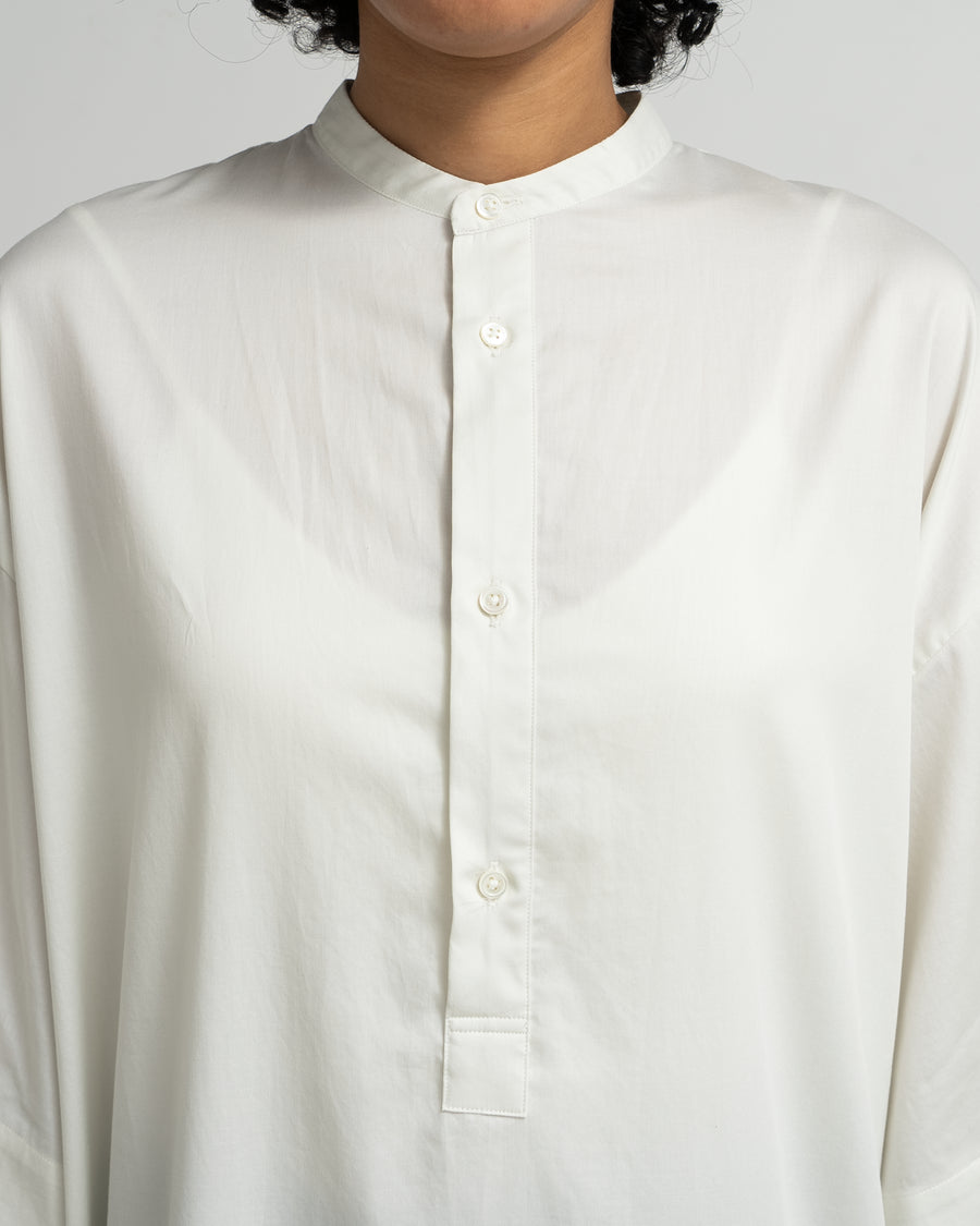 Silicon Poplin 3/4 Sleeve Smock Dress