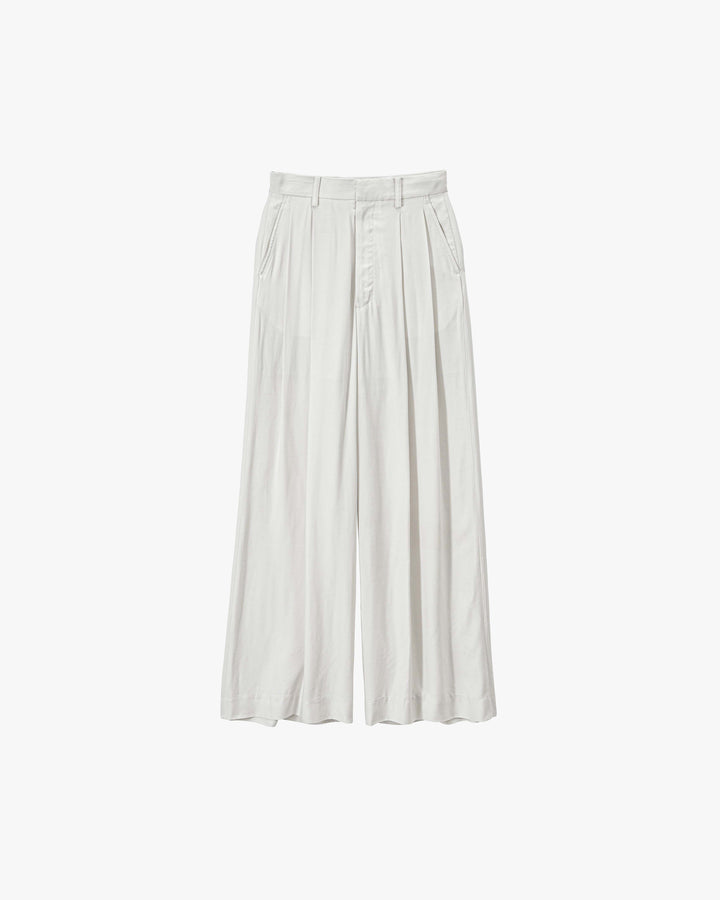 Viscose Cupro Back Satin Wide Trousers