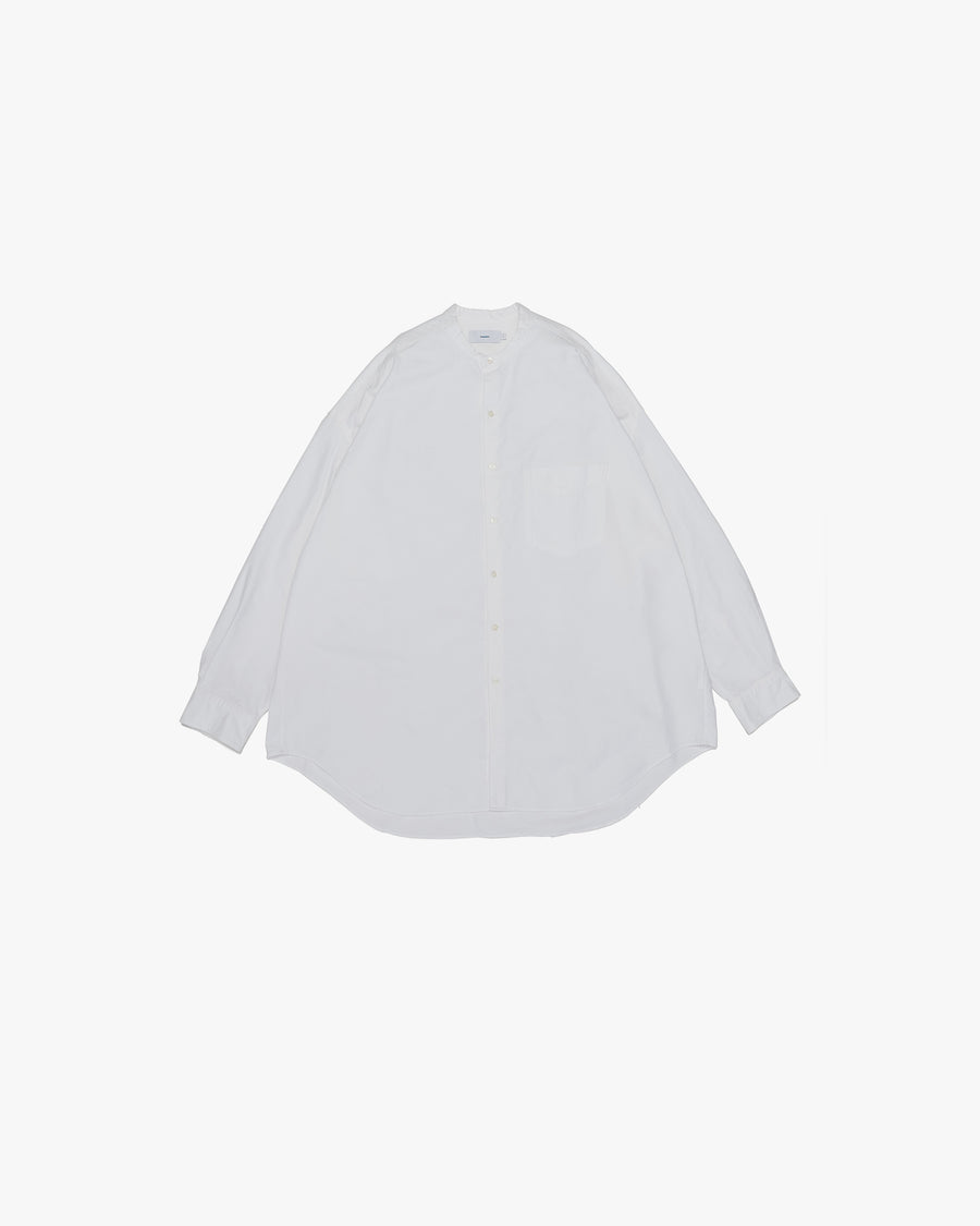 Oxford L/S Oversized Band Collar Shirt